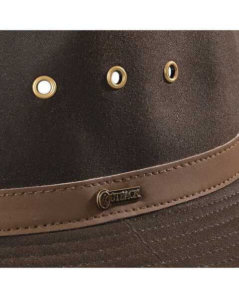 Image #2 - Outback Trading Co. Men's Madison River UPF50 Sun Protection Oilskin Hat, Brown, hi-res