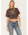 Image #1 - Cleo + Wolf Women's Wild At Heart Smocked Graphic Tee, Chocolate, hi-res