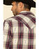 Cody James Men's Las Cruces Large Plaid Long Sleeve Western Shirt , Maroon, hi-res