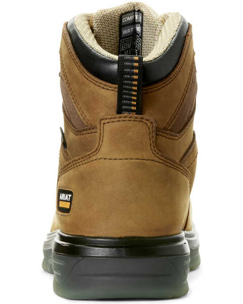 Image #3 - Ariat Men's Turbo Waterproof Work Boots - Soft Toe, Bark, hi-res