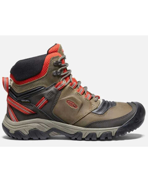 Image #2 - Keen Men's Ridge Flex Waterproof Hiking Boots - Soft Toe, Olive, hi-res
