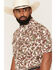 Image #2 - Ferrell Men's Tek Camo Print Short Sleeve Pearl Snap Stretch Performance Western Shirt, Brown, hi-res