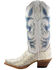 Image #3 - Dan Post Women's Exotic Watersnake Western Boots - Snip Toe, Cream, hi-res