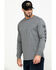 Image #3 - Hawx Men's Logo Long Sleeve Work T-Shirt , Heather Grey, hi-res