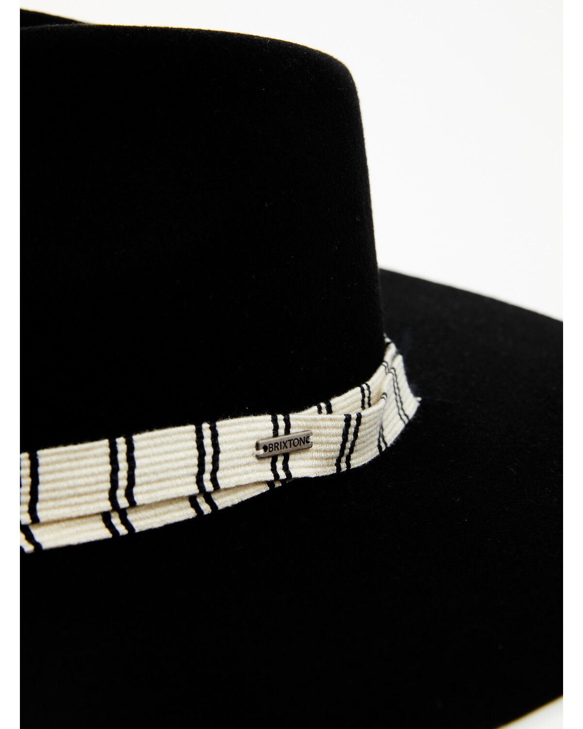 Image #2 - Brixton Women's Leigh Felt Fedora, Black, hi-res