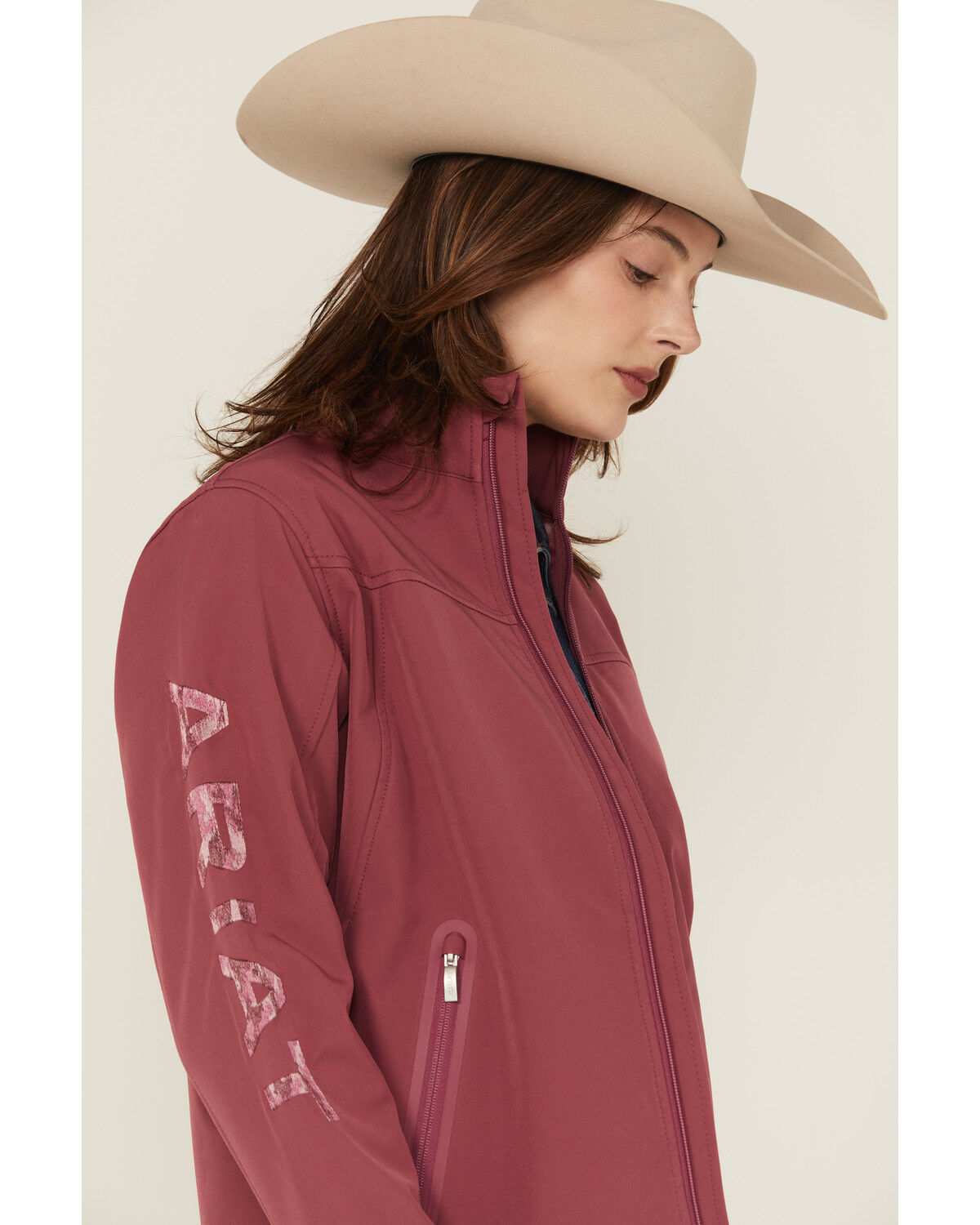 Image #2 - Ariat Women's Team Softshell Jacket, Rose, hi-res