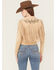 Image #4 - Idyllwind Women's McKinney Faux Suede Long Sleeve Fringe Top, Khaki, hi-res