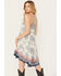 Image #4 - Angie Women's Halter Border Print Tier Mini Dress, Ivory, hi-res