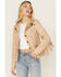 Image #2 - Shyanne Women's Embroidered Faux Leather Jacket, Sand, hi-res