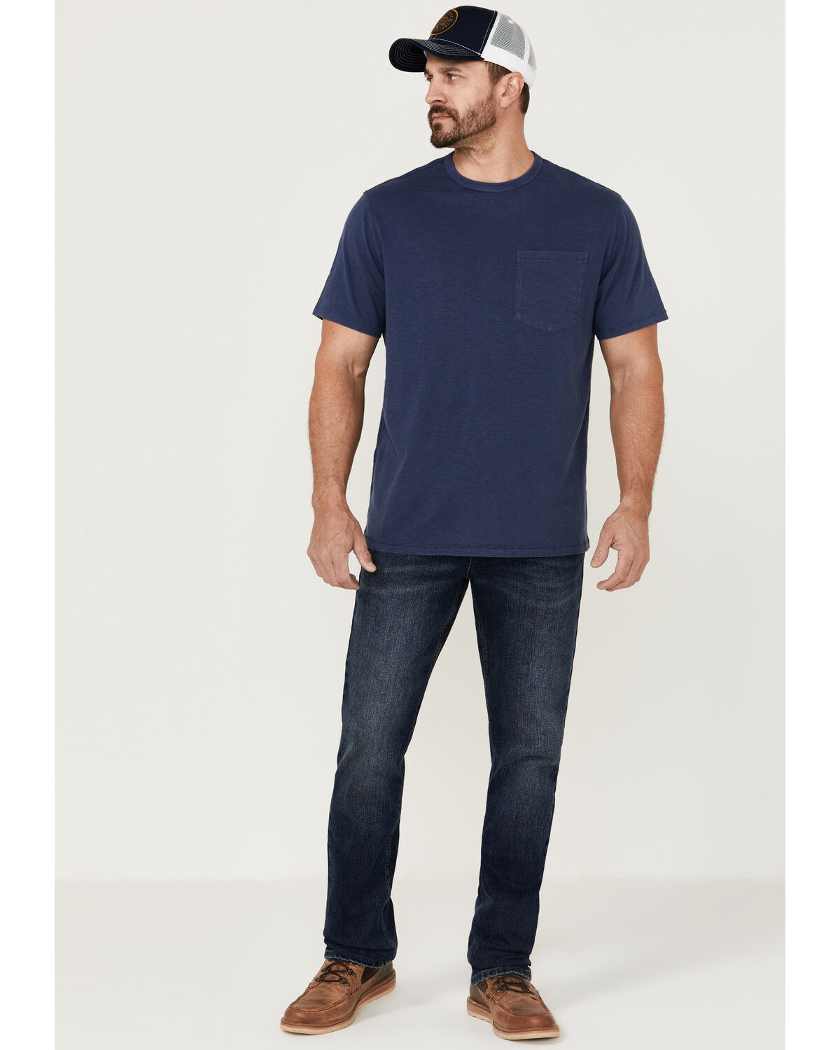 Image #2 - Brothers and Sons Men's Basic Short Sleeve Pocket T-Shirt, Navy, hi-res
