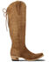 Image #2 - Lane Women's Lexington Knee High Corset Suede Western Boots - Snip Toe, Brown, hi-res