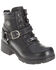 Image #1 - Harley Davidson Women's Tegan Lace Moto Boots - Round Toe, Black, hi-res