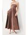Image #1 - Flying Tomato Women's Pure Line Woven Midi Dress, Brown, hi-res