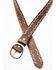 Shyanne Women's Studded Edge Starburst Belt, Brown, hi-res