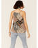 Image #3 - Miss Me Women's Multicolored Patchwork Lace Tank, Black, hi-res