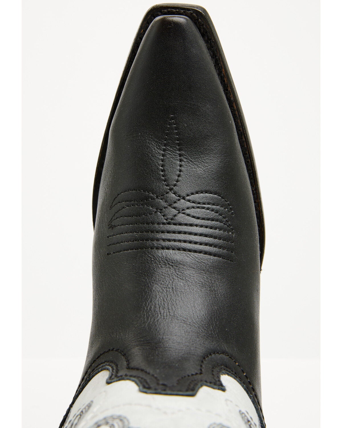Image #6 - Circle G Women's Embroidered Triad Western Boots - Snip Toe, Black/white, hi-res