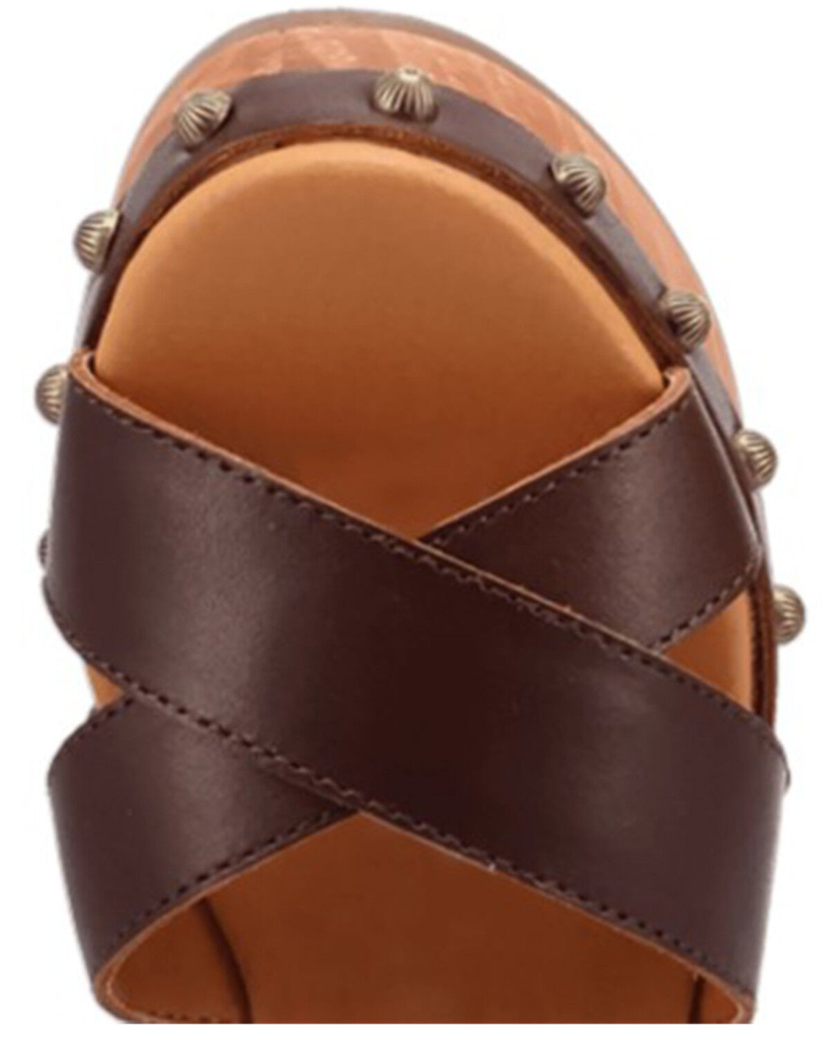 Image #6 - DIngo Women's Lotus Wooden Sandals, Brown, hi-res