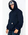 Image #3 - Carhartt Men's FR Hooded Pullover Solid Work Sweatshirt - Big & Tall, Navy, hi-res