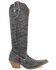 Image #2 - Dingo Women's Honkytonk Studded Tall Western Boots - Snip Toe, Black, hi-res