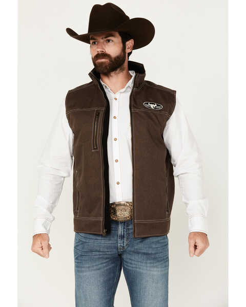 Cowboy Hardware Men's Woodsman Tech Vest, Chocolate, hi-res