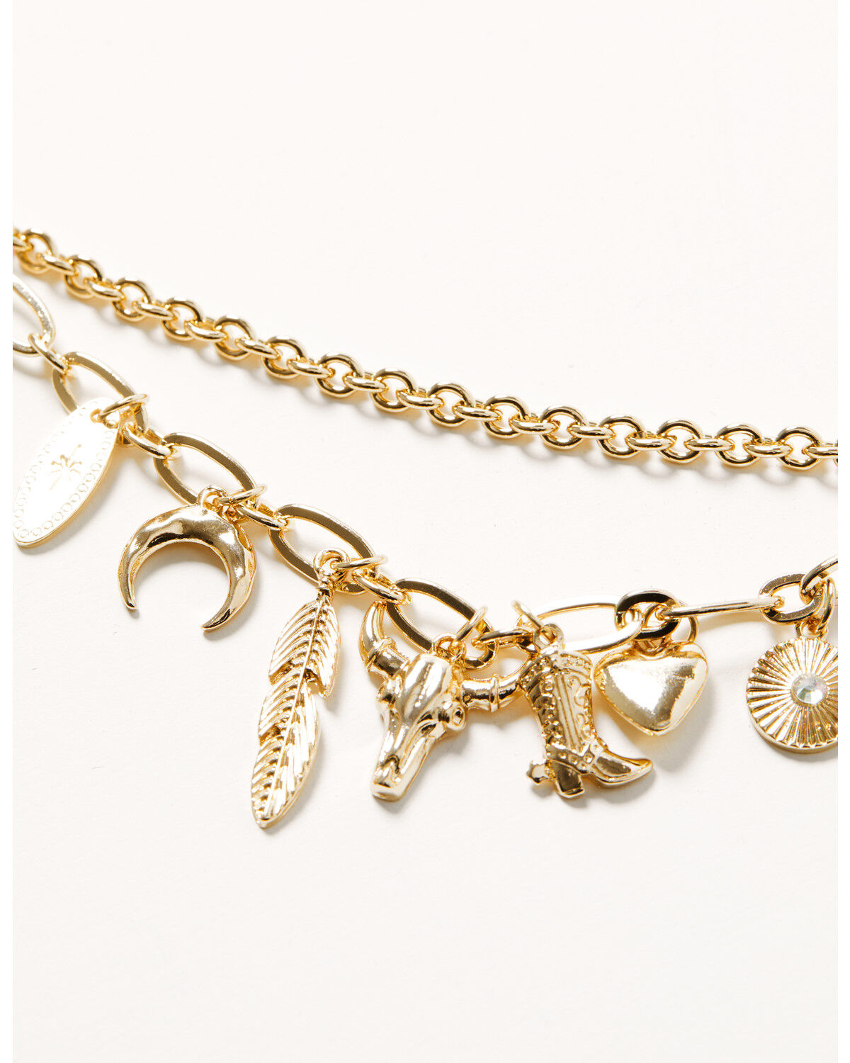 Image #2 - Shyanne Women's Golden Charm Layered Necklace, Gold, hi-res