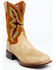Image #1 - Dan Post Men's Exotic Sea Bass Skin Western Boots - Broad Square Toe, Brown, hi-res