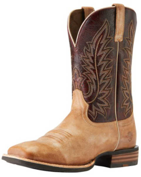 Ariat Men's Ridin High Full-Grain Performance Western Boots - Wide Square Toe , Brown, hi-res