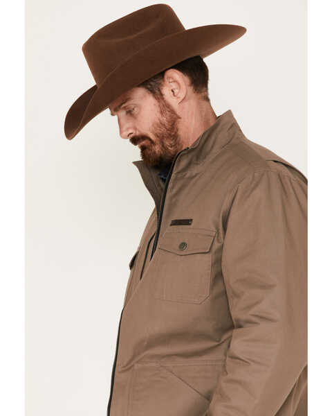 Image #2 - Cinch Men's Solid Brushed Twill Snap-Front Canvas Jacket , Grey, hi-res