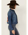 Image #3 - Cleo + Wolf Women's Medium Wash Patchwork Trucker Denim Jacket, Medium Wash, hi-res
