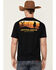 Image #4 - Changes Men's Yellowstone Dutton Ranch Gradient Rider Silhouette Graphic Short Sleeve T-Shirt  , Black, hi-res