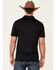 HOOey Men's Cowboy Golf Print The Weekender Short Sleeve Polo Shirt , Black, hi-res