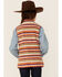Image #4 - Hooey Girls' Serape Print Reversible Zip-Front Fleece Vest, Purple, hi-res