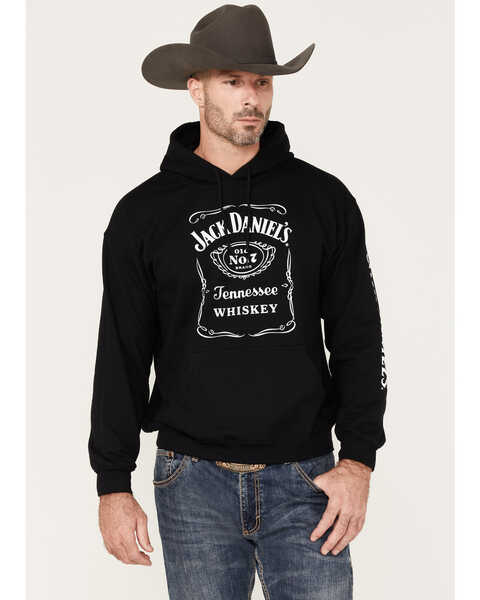 Ely Walker Men's Jack Daniel's Tennessee Whiskey Graphic Hooded Sweatshirt, Black, hi-res
