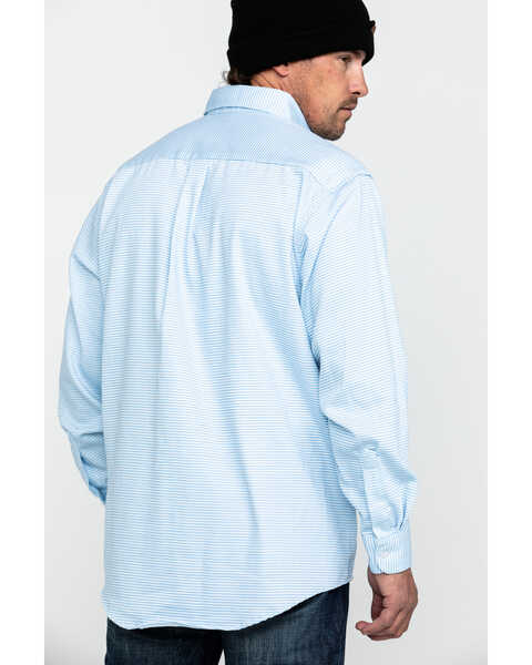 Image #2 - Wrangler 20X Men's FR Tonal Stripe Long Sleeve Work Shirt - Big , Blue, hi-res