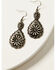 Image #1 - Shyanne Women's Isla Oasis Stamped Silver Earrings, Silver, hi-res
