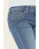 Image #2 - Wrangler Girls' Dark Wash Bootcut Stretch Denim Jeans, Dark Wash, hi-res