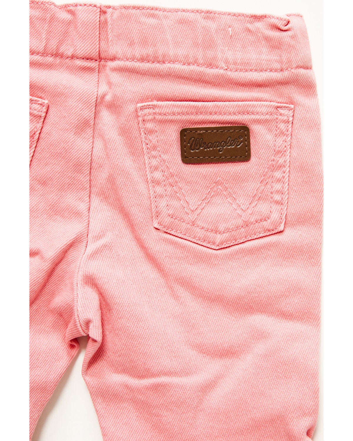 Image #4 - Wrangler Toddler Girls' Ruffle Pull-On Flare Jeans, Pink, hi-res
