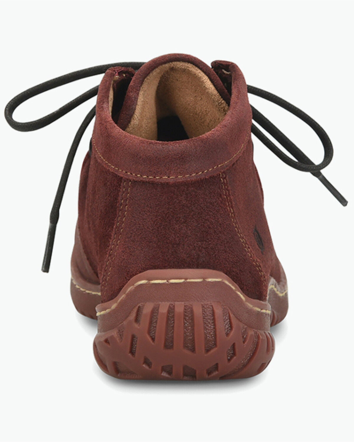 Image #4 - Born Women's Basin Suede Chukka Booties - Moc Toe, Burgundy, hi-res