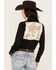 Image #4 - Panhandle Women's Retro Graphic Long Sleeve Western Pearl Snap Shirt, Black, hi-res