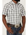 Cody James Men's Tranquil Ombre Plaid Short Sleeve Snap Western Shirt , White, hi-res