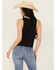 Image #4 - Wrangler Women's 47 Americana Festival Cropped Graphic Tank, Black, hi-res