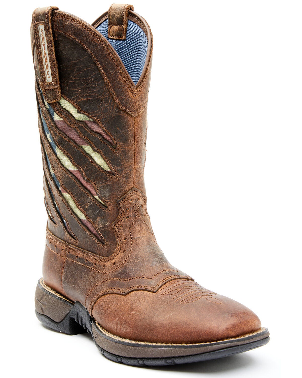 RANK 45&reg; Women's Xero Gravity Lite Flag Western Performance Boots - Broad Square Toe, Brown, hi-res