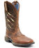 Image #1 - RANK 45® Women's Xero Gravity Lite Flag Western Performance Boots - Broad Square Toe, Brown, hi-res