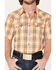 Image #3 - Cody James Men's Charro Large Plaid Snap Western Shirt , Gold, hi-res