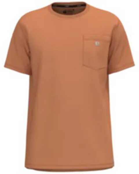Image #1 - Carhartt Men's Force Midweight Short Sleeve Work Pocket T-Shirt , Orange, hi-res