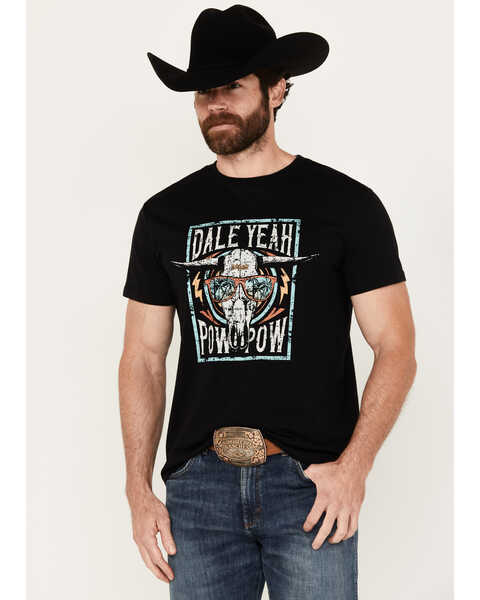 Rock & Roll Denim Men's Pow Pow Short Sleeve Graphic T-Shirt, Black, hi-res