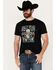 Image #1 - Rock & Roll Denim Men's Pow Pow Short Sleeve Graphic T-Shirt, Black, hi-res