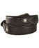 Image #2 - Nocona Men's Top Hand Lace Edge Concho Western Belt, Black, hi-res