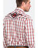 Image #2 - Roper Men's Large Fancy Plaid Long Sleeve Western Shirt, Red, hi-res