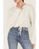 Image #3 - Wild Moss Women's Speckled Cable Knit Cropped Sweater, Ivory, hi-res